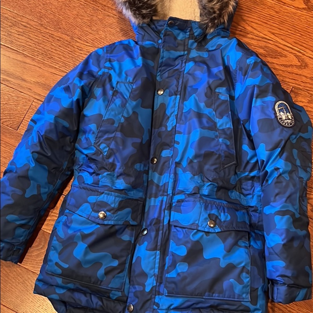boys size 8 Lands End expedition winter down parka